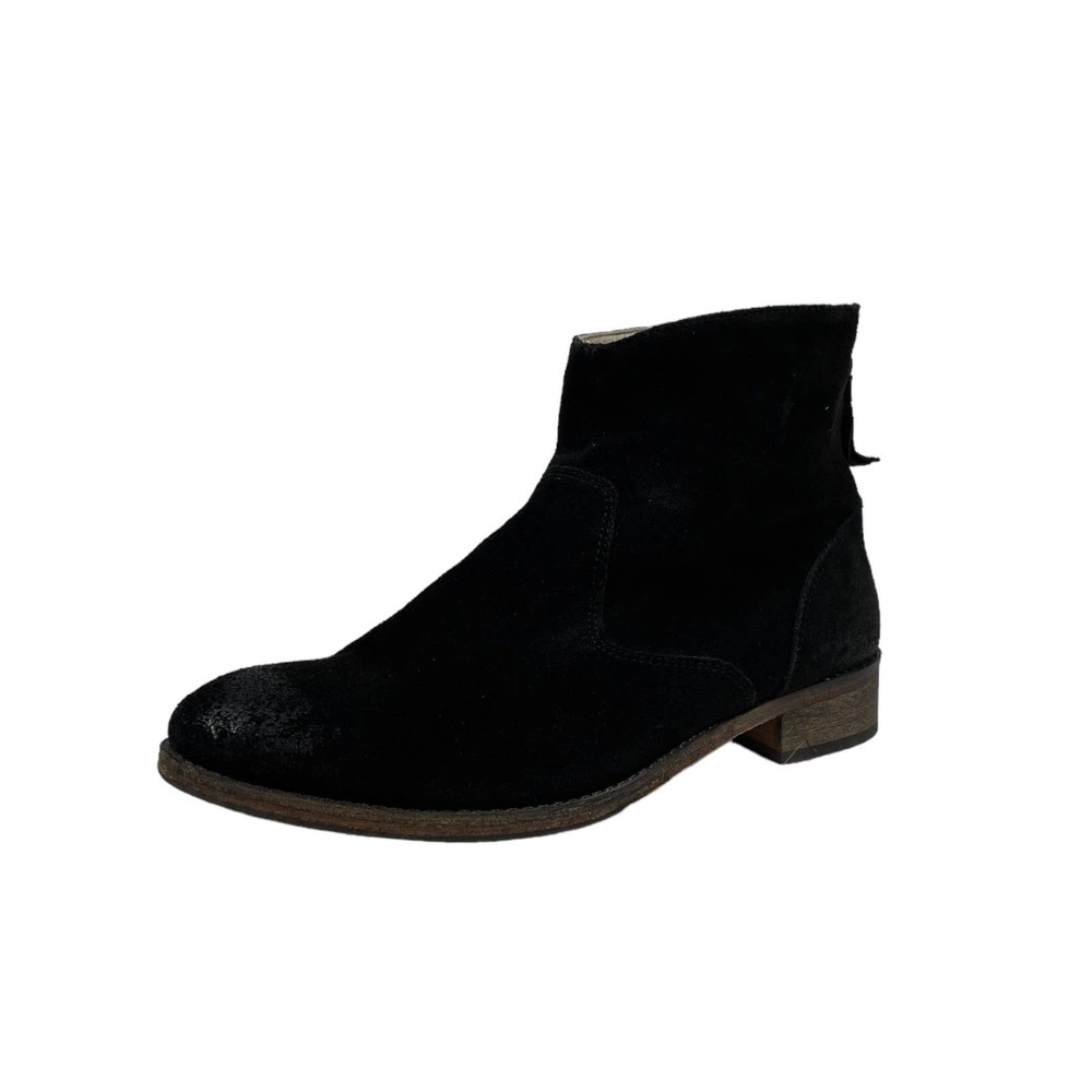BODEN Kingham Size 38 Black Suede Chelsea Ankle Bootie Boot